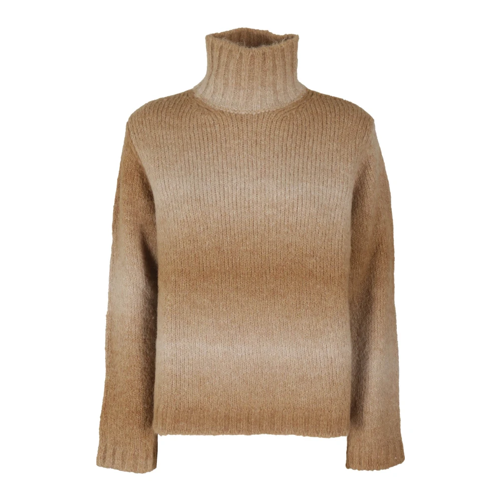 Woolrich Alpaca Turtleneck Sweater Brown Dames