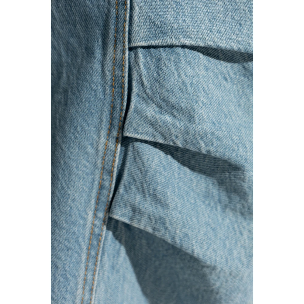 Rotate Birger Christensen Jeans met Stiksels op de Pijpen Blue Dames