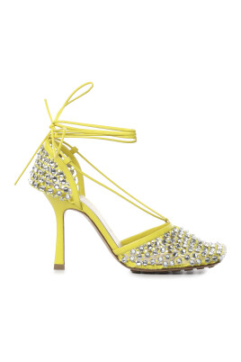 yellow-metallic-leather-mesh-sandals