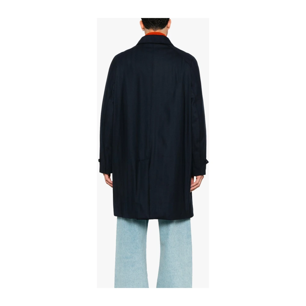 Aspesi Technische wollen trenchcoat Blue Heren
