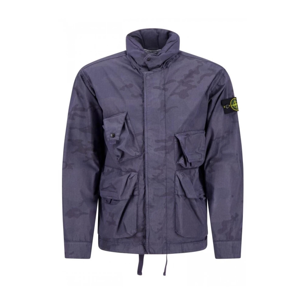 Stone Island, Light Jackets, male, Blue, Size: M Field Jacket