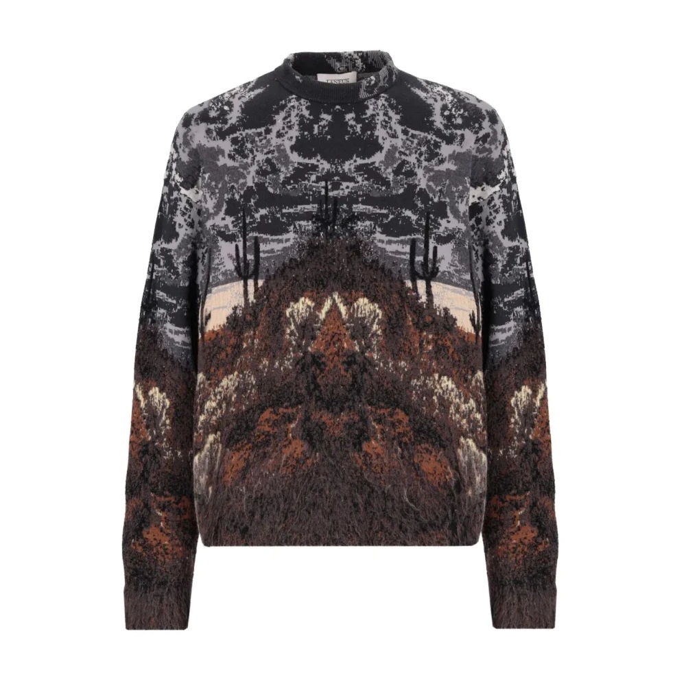 Laneus Men's Multicolor Round-Neck Knitwear, L, Stylish Jumper Collection