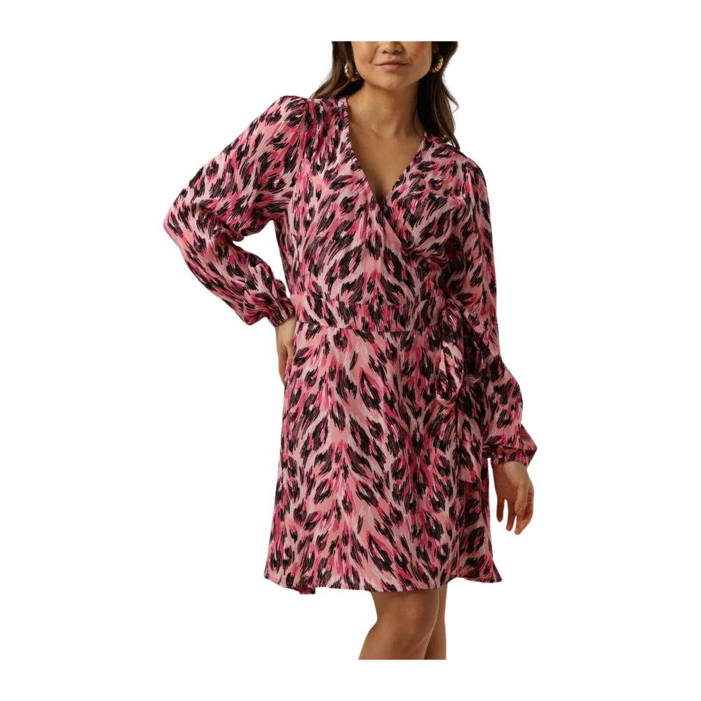 Silvian Heach Wikkelstijl Roze Mini Jurk Pink Dames