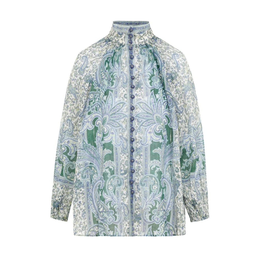 Zimmermann Multicolor Paisley Blouse Green Dames
