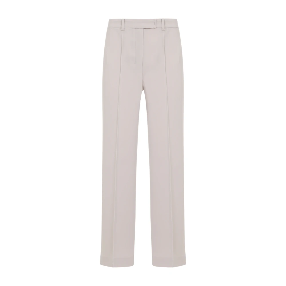Max Mara Elegante Rechte Pijp Broek Nude Beige Dames