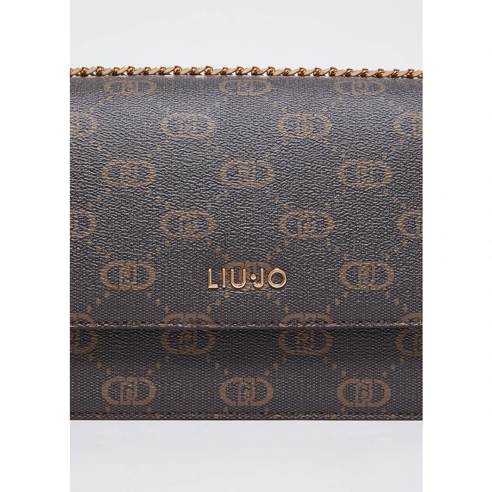 Liu Jo Logo Charm Schoudertas Brown Dames