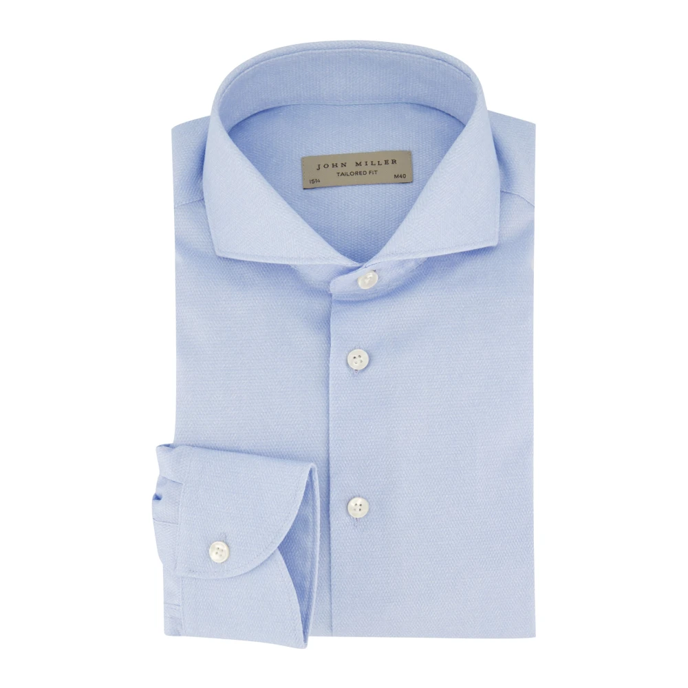 John Miller Modern Tailored Fit Business Overhemd Blue Heren