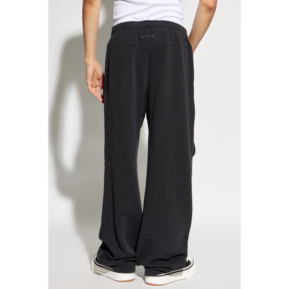 MM6 Maison Margiela Sweatpants met logo Gray Heren