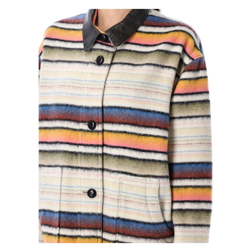 Isabel Marant Étoile Gestreepte wollen overshirt jas Multicolor Dames