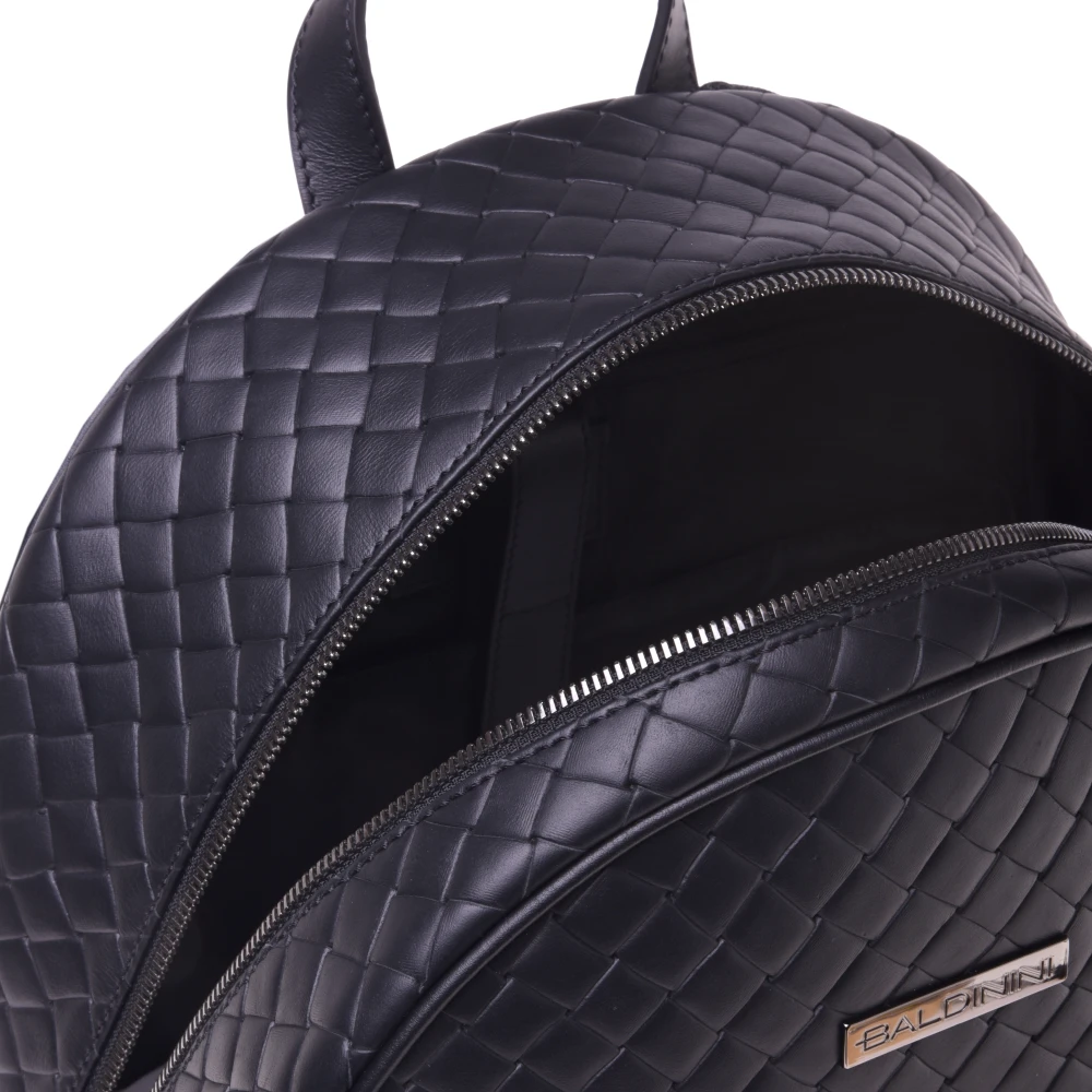 Baldinini Rugzak met Geweven Print Black Heren