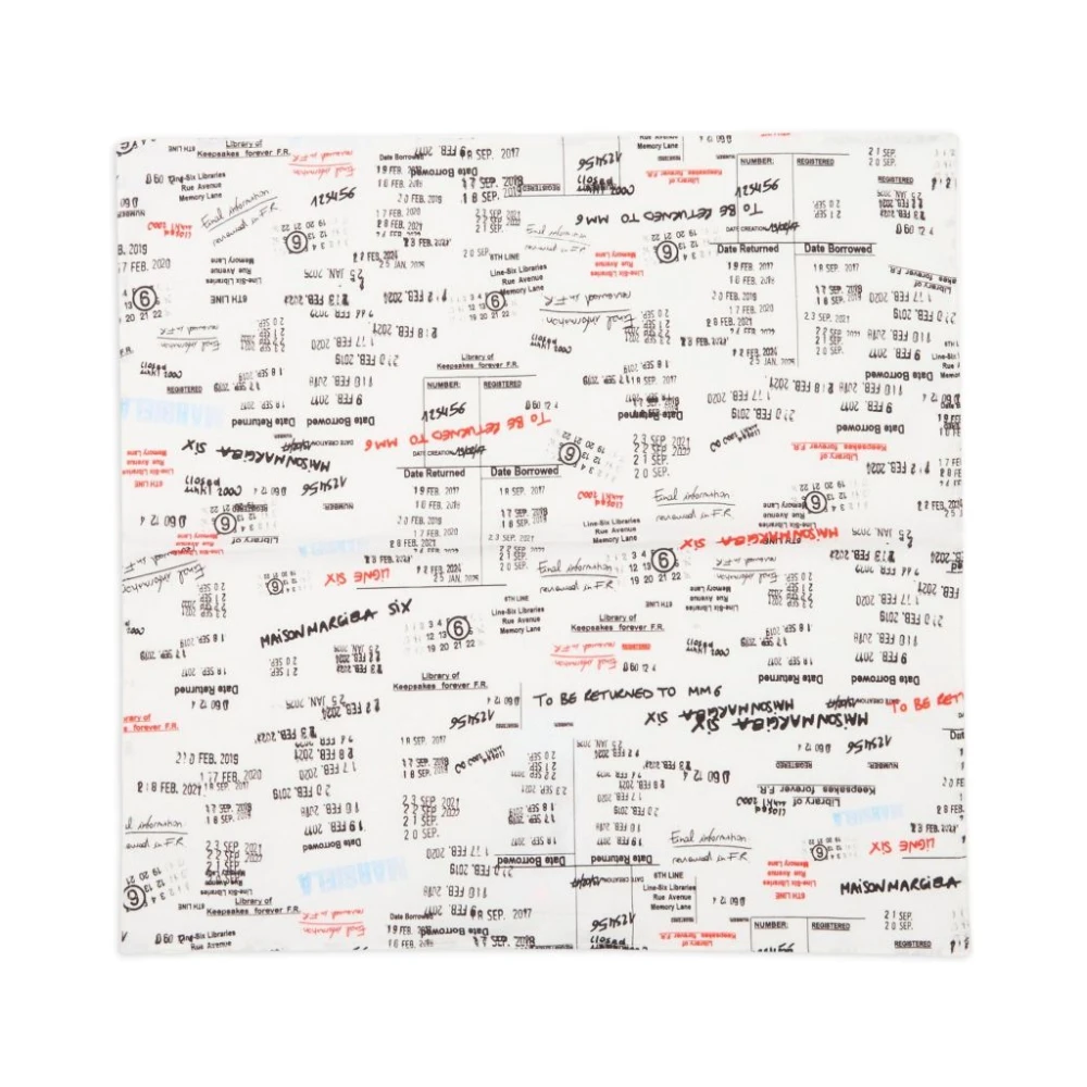 Mm6 Maison Margiela Kvinno Vit Accessoarer Dam, One Size, Bomull, Halsduk I Bomull