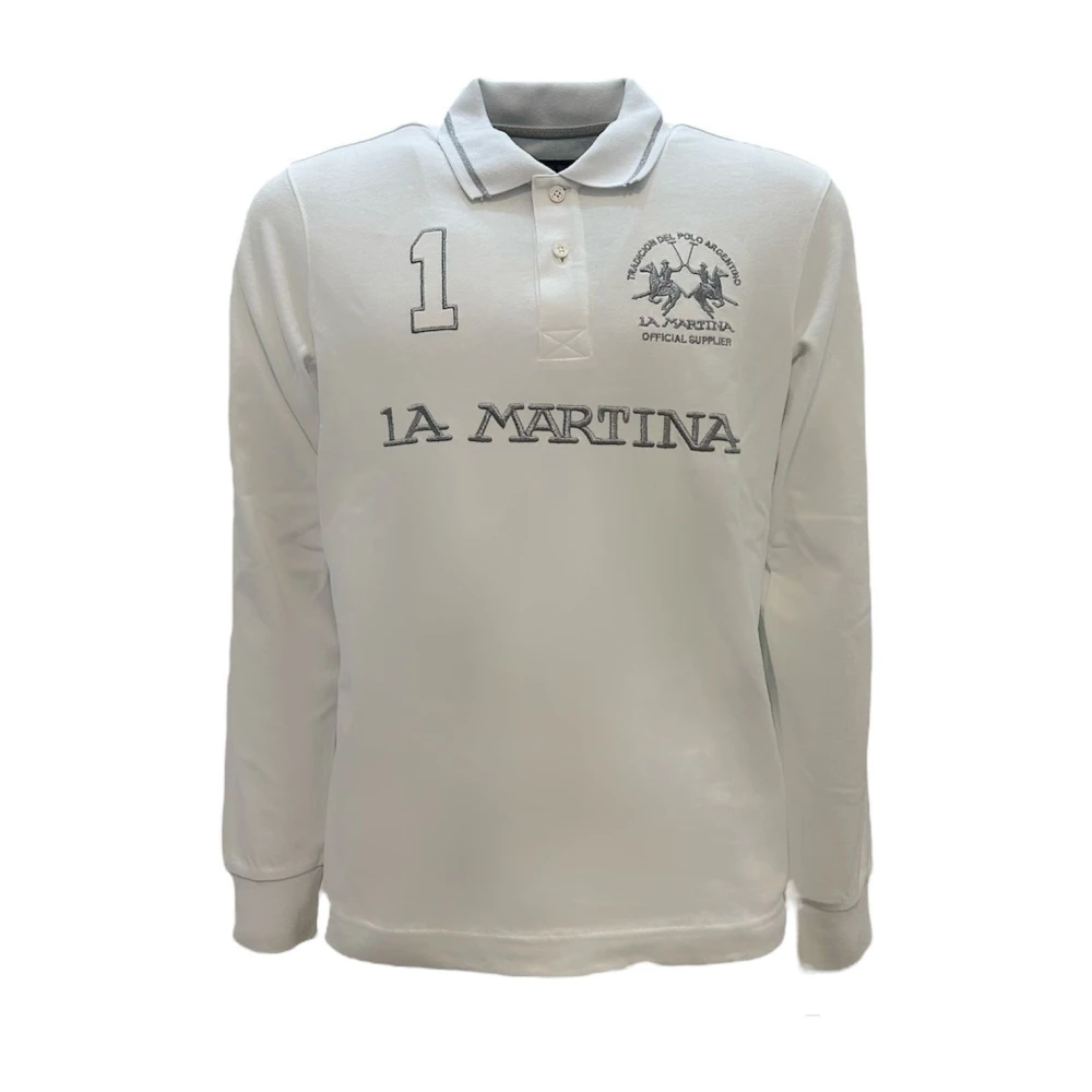 La Martina Men's White Classic Polo Shirts For