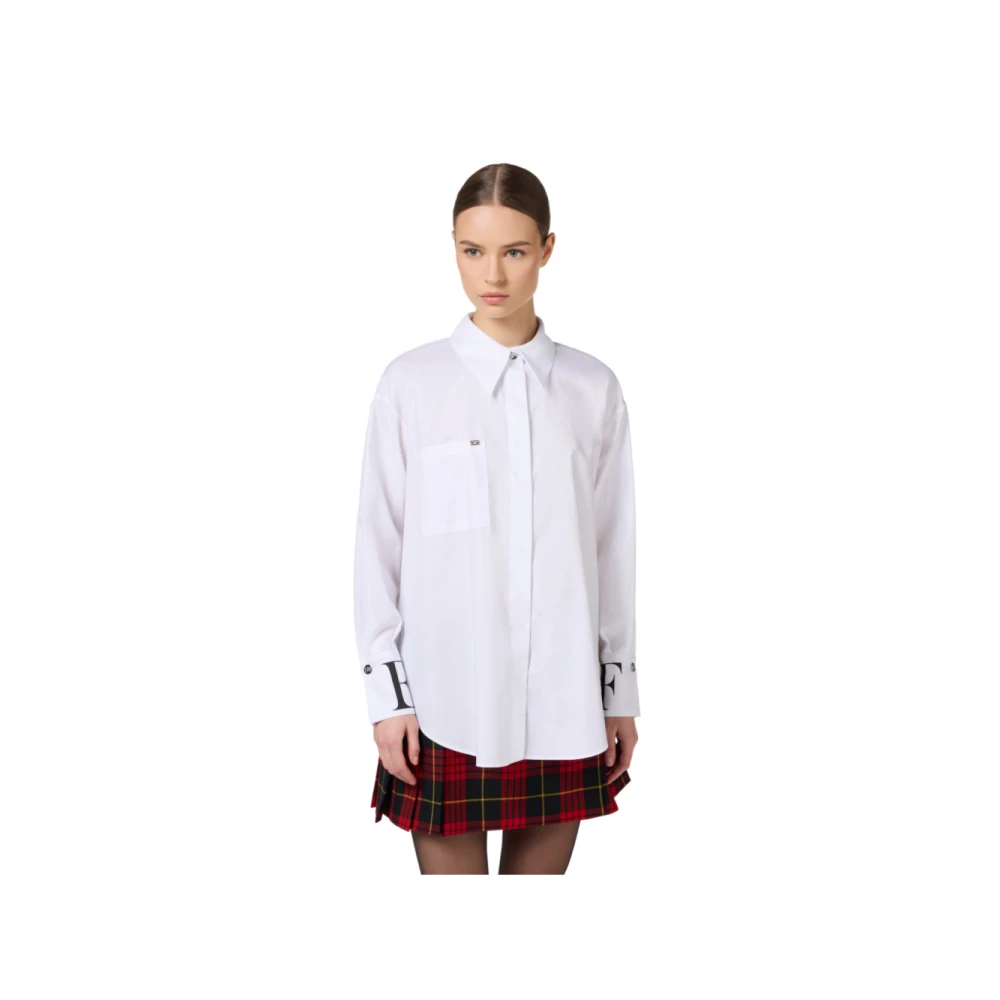 Elisabetta Franchi Witte Blouse voor Vrouwen White Dames