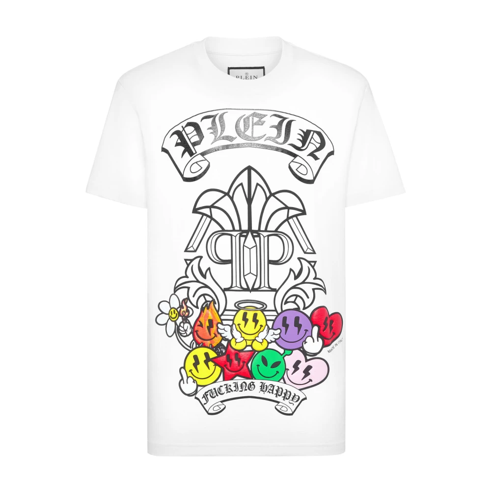 Philipp Plein Casual Katoenen T-Shirt White Heren