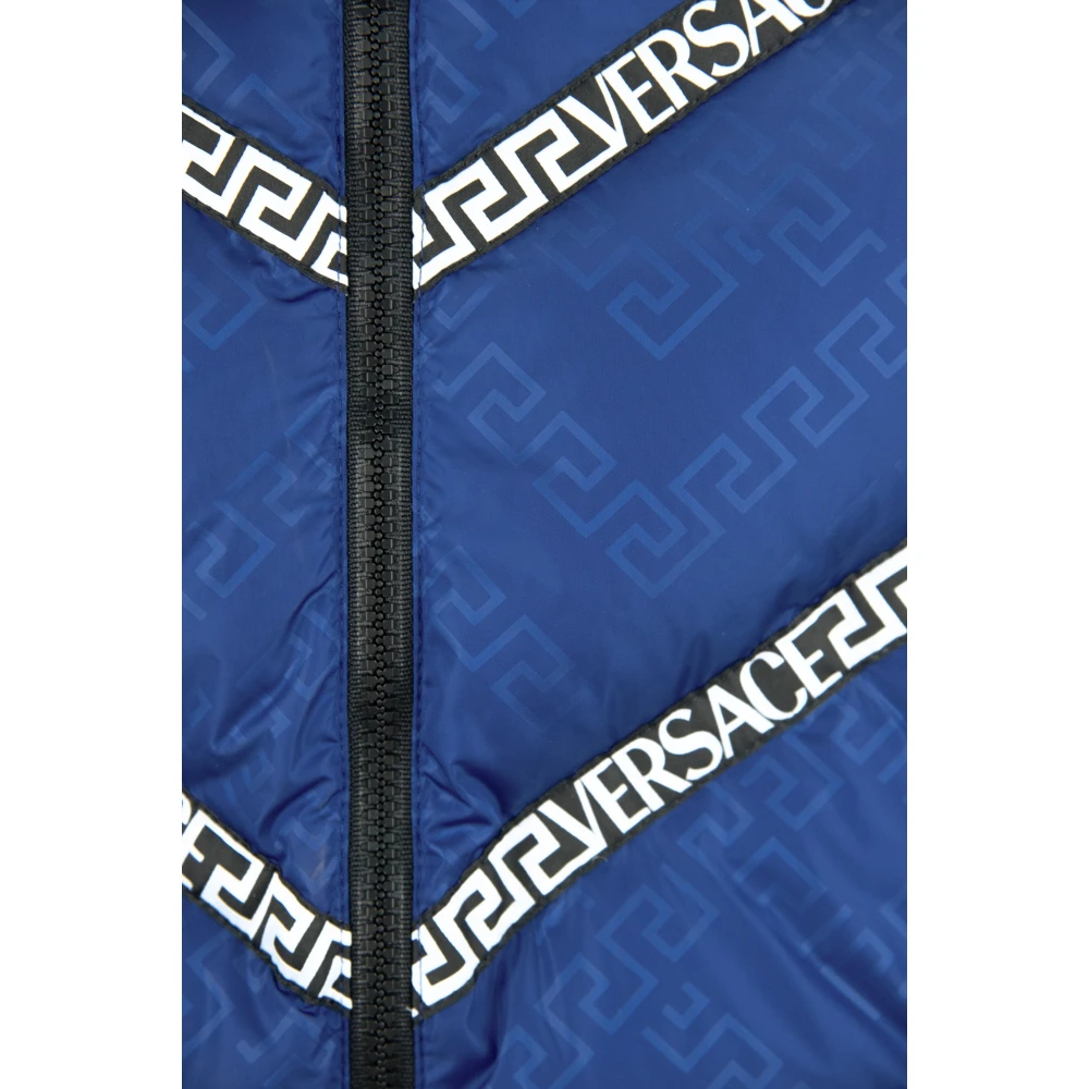 Versace Heren rits gewatteerde jas Blue Heren