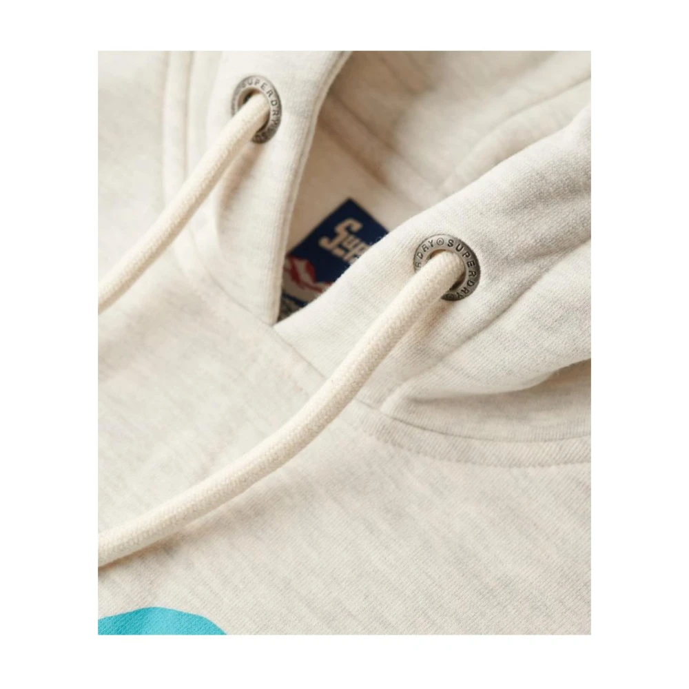 Superdry Grafische hoodies Regular Fit Grote zak Beige Heren