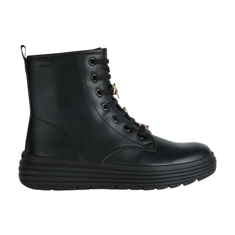 Geox Girls Black Phaolae Boots Size 30 Eu