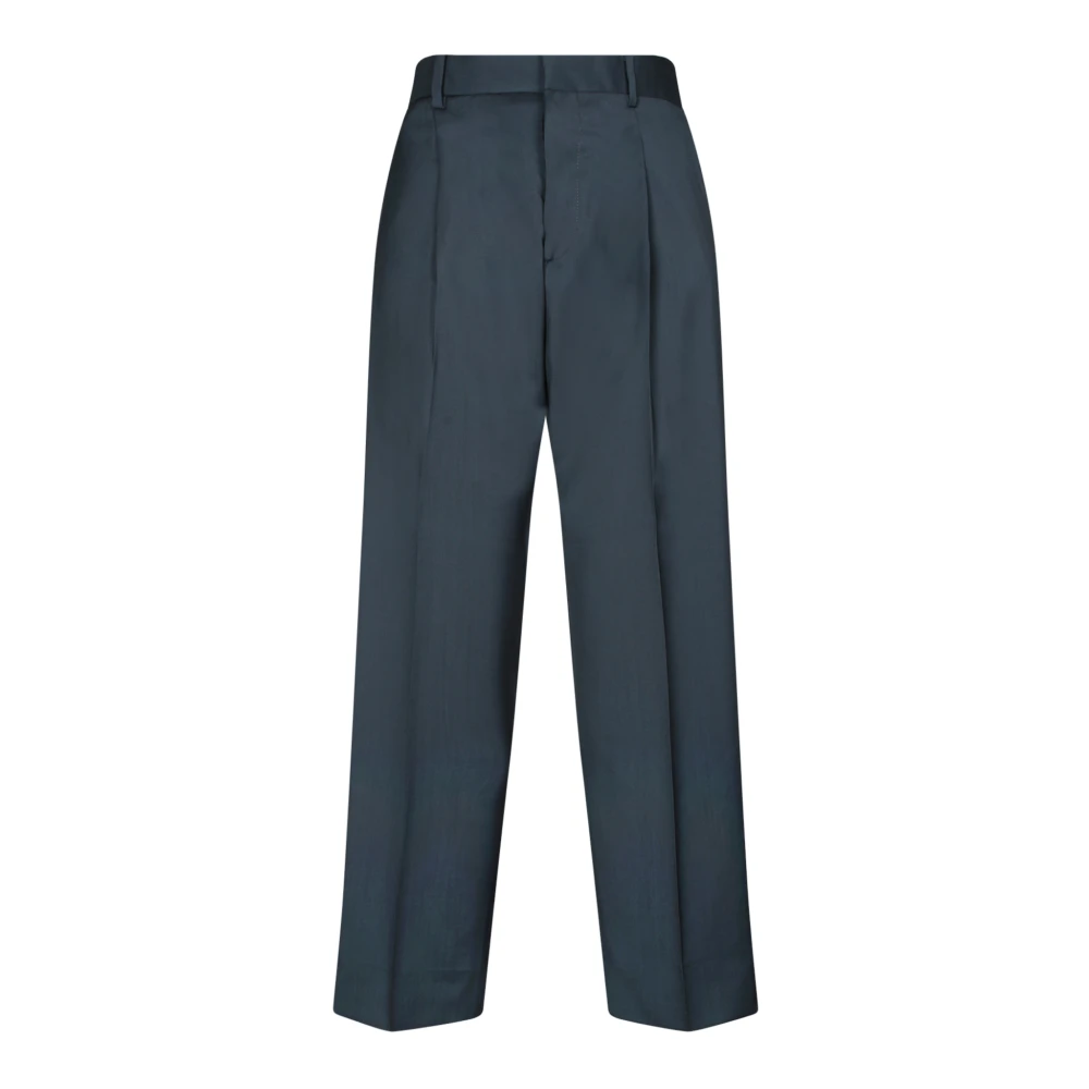 Costumein Men's Blue Suit Trousers, Xl, Wool High-Waisted Trousers