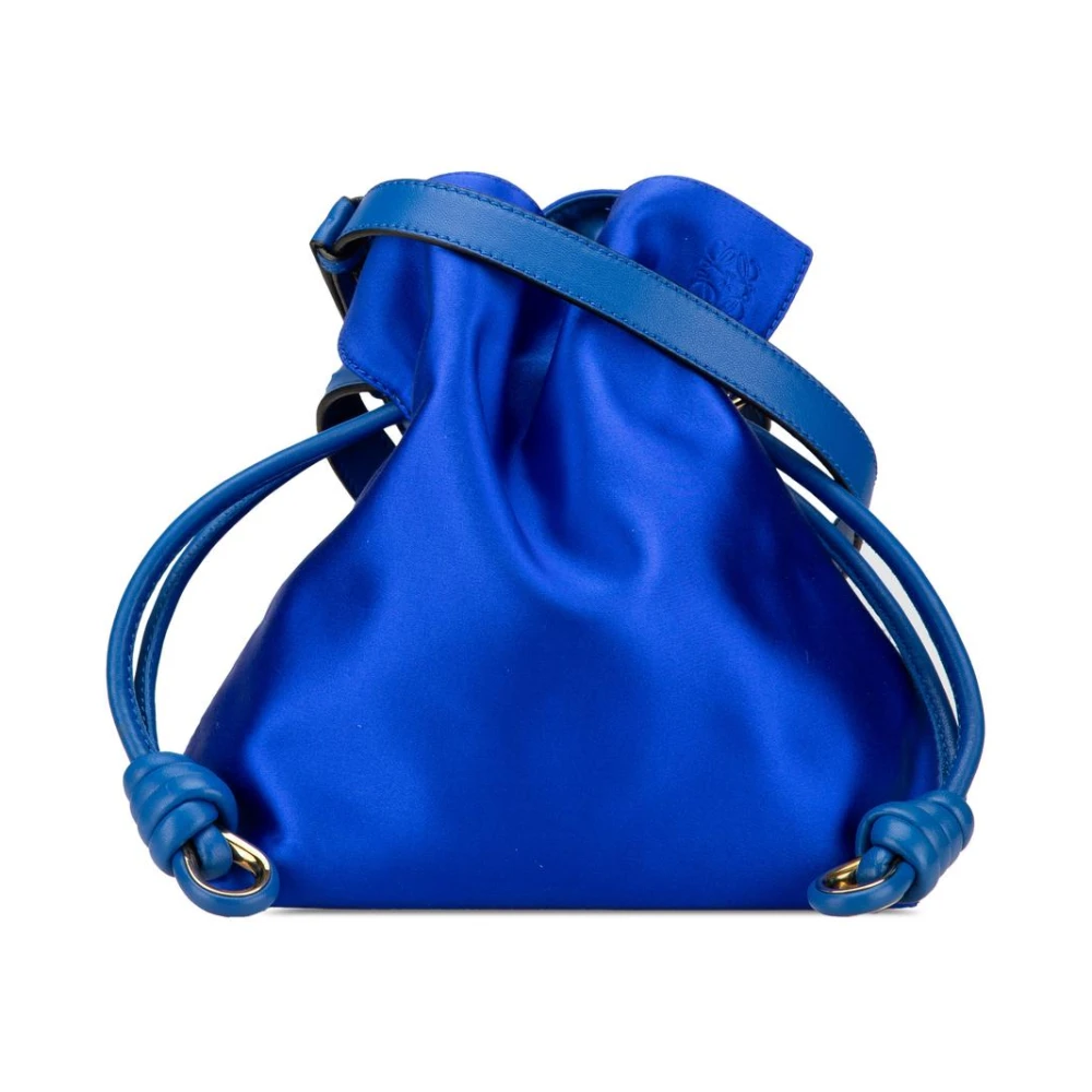 Loewe Pre-Owned Women's Blue Vintage Bucket Bags, One Size, Pre-Owned Hammock Small Drawstring Bag