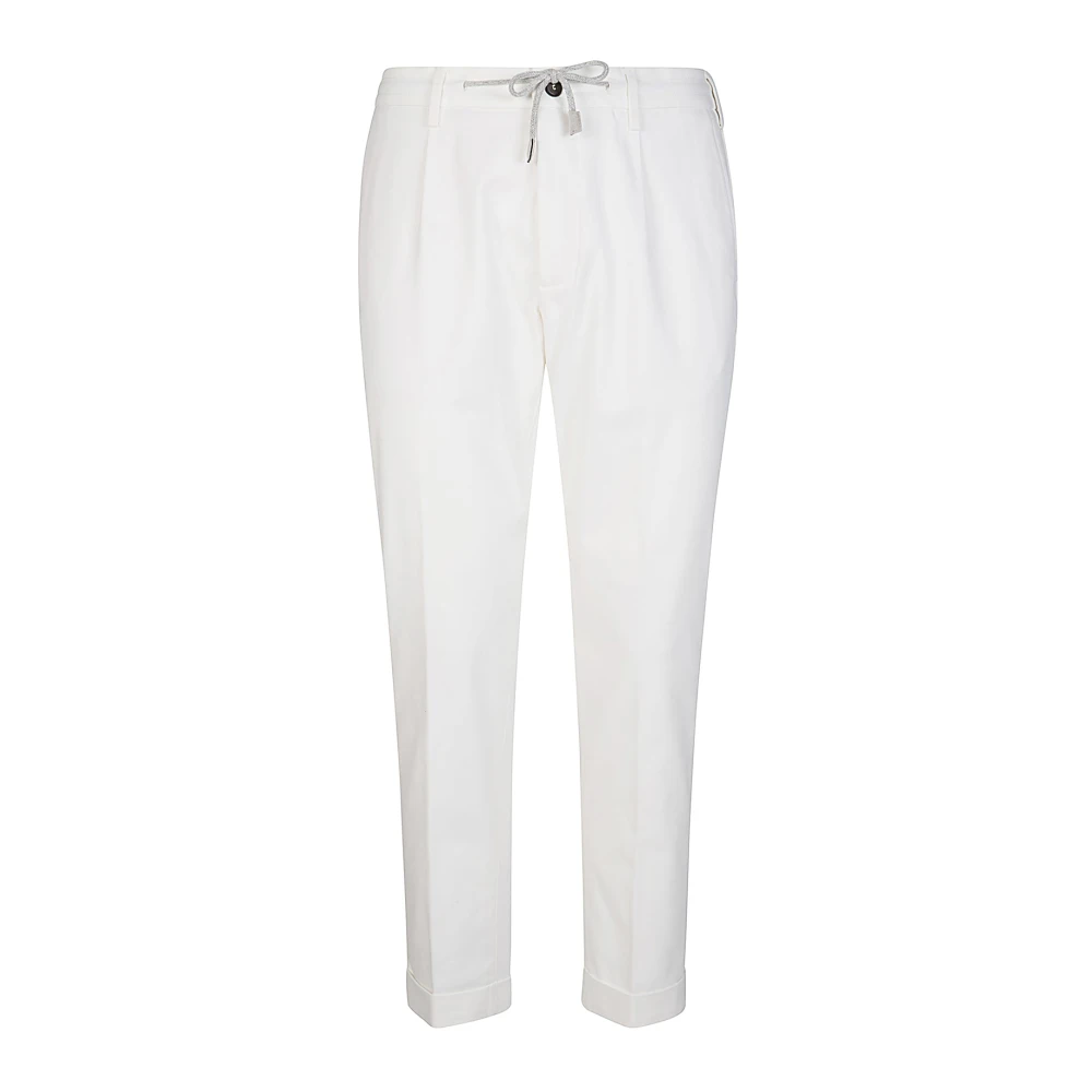 Eleventy Mannelijk Wit Broeken Heren, W36, Katoen, Pantalone Jogger