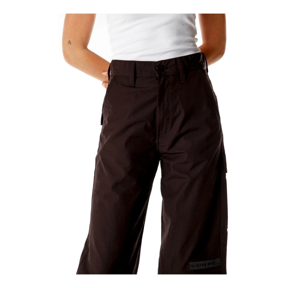 G-Star Cargo Broek met Hoge Taille Black Dames