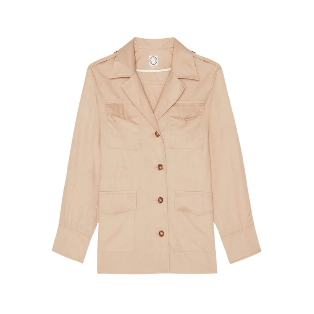 Ines De La Fressange Paris Neva beige katoenen jas Beige Dames