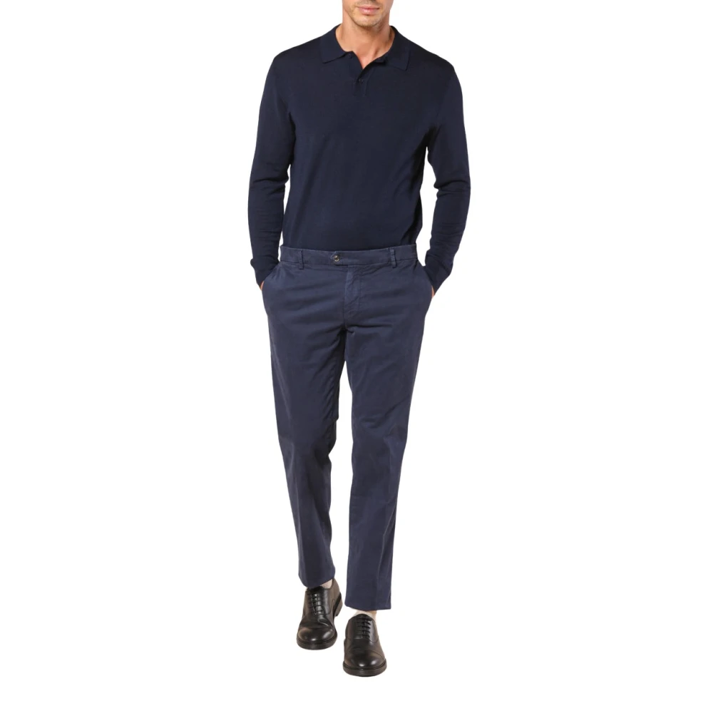 Mason's Chino broek met sartoriale details Blue Heren