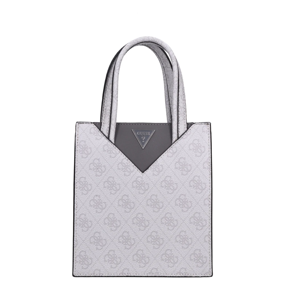 Guess Donna Bianco Borsa A Mano In Ecopelle