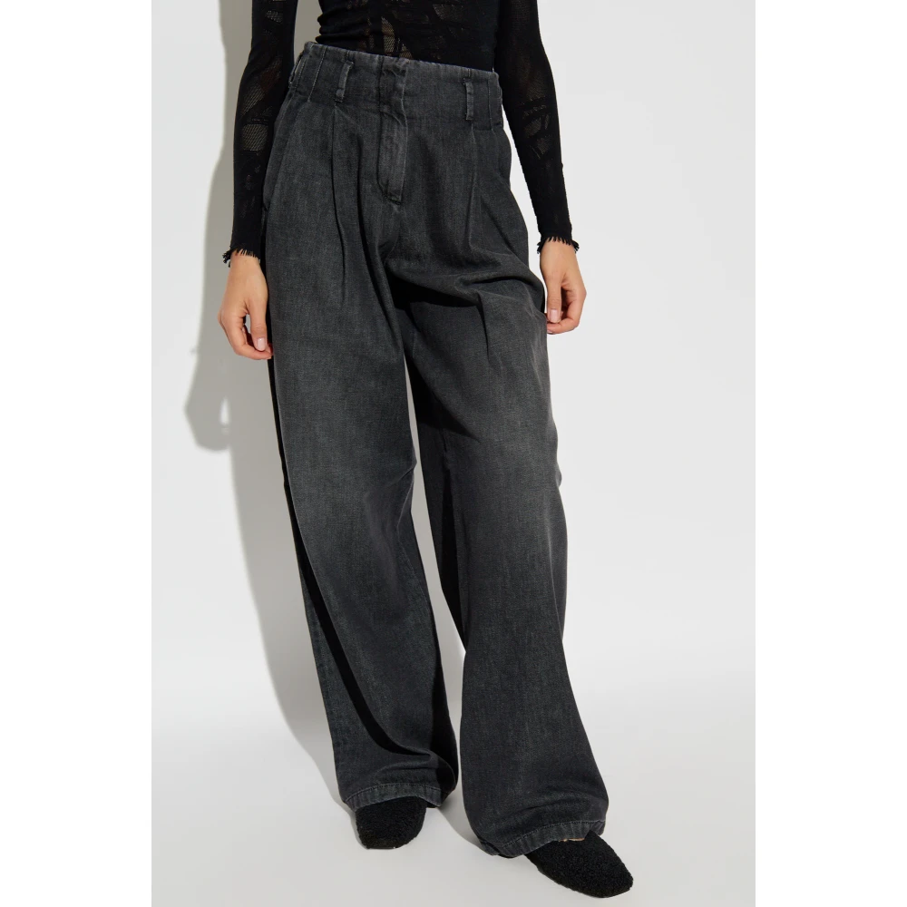 Golden Goose Jeans met darts Gray Dames