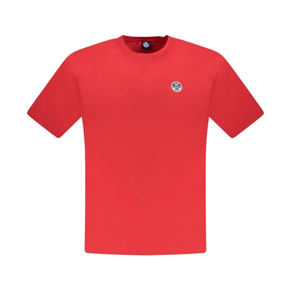 North Sails Rood Grafisch Print Katoenen T-Shirt Red Heren