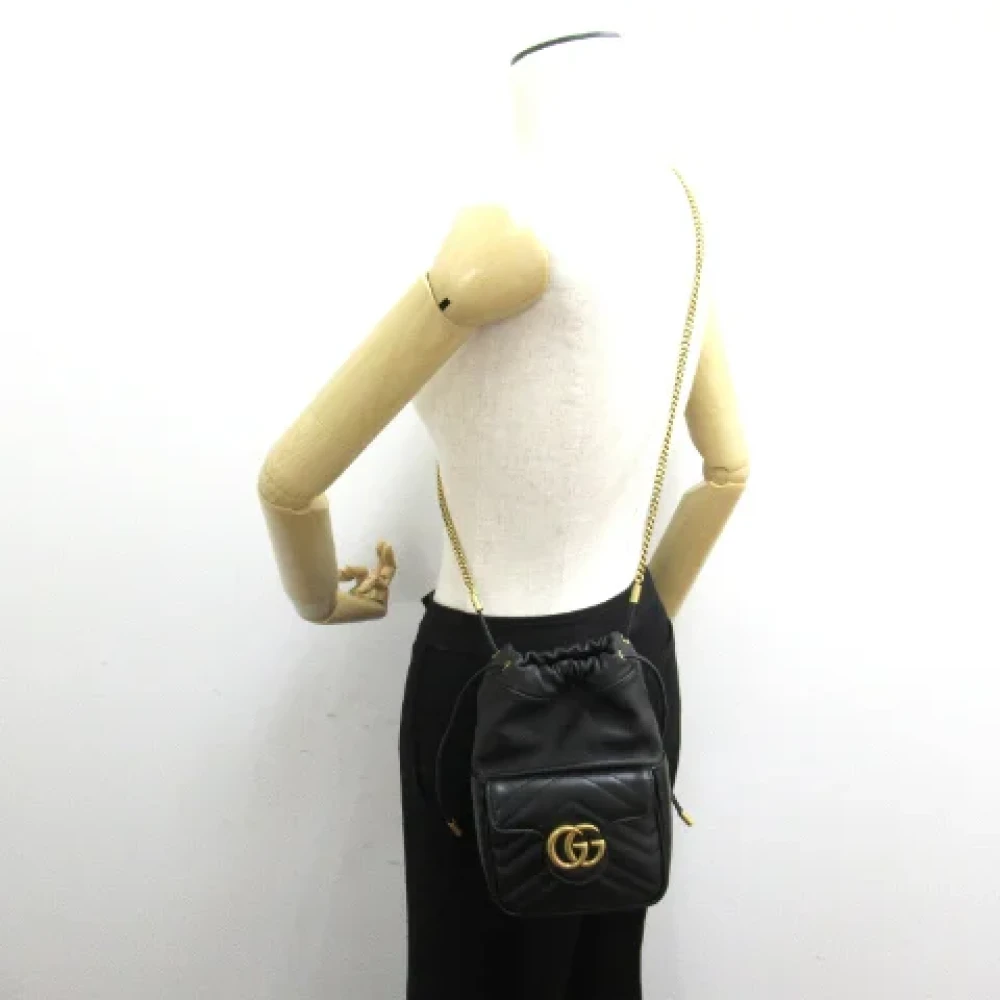 Gucci Vintage Pre-owned Leather crossbody-bags Black Dames