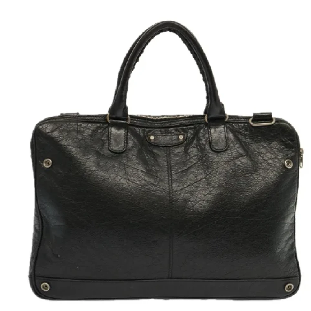 Balenciaga Vintage Pre-owned Leather briefcases Black Dames