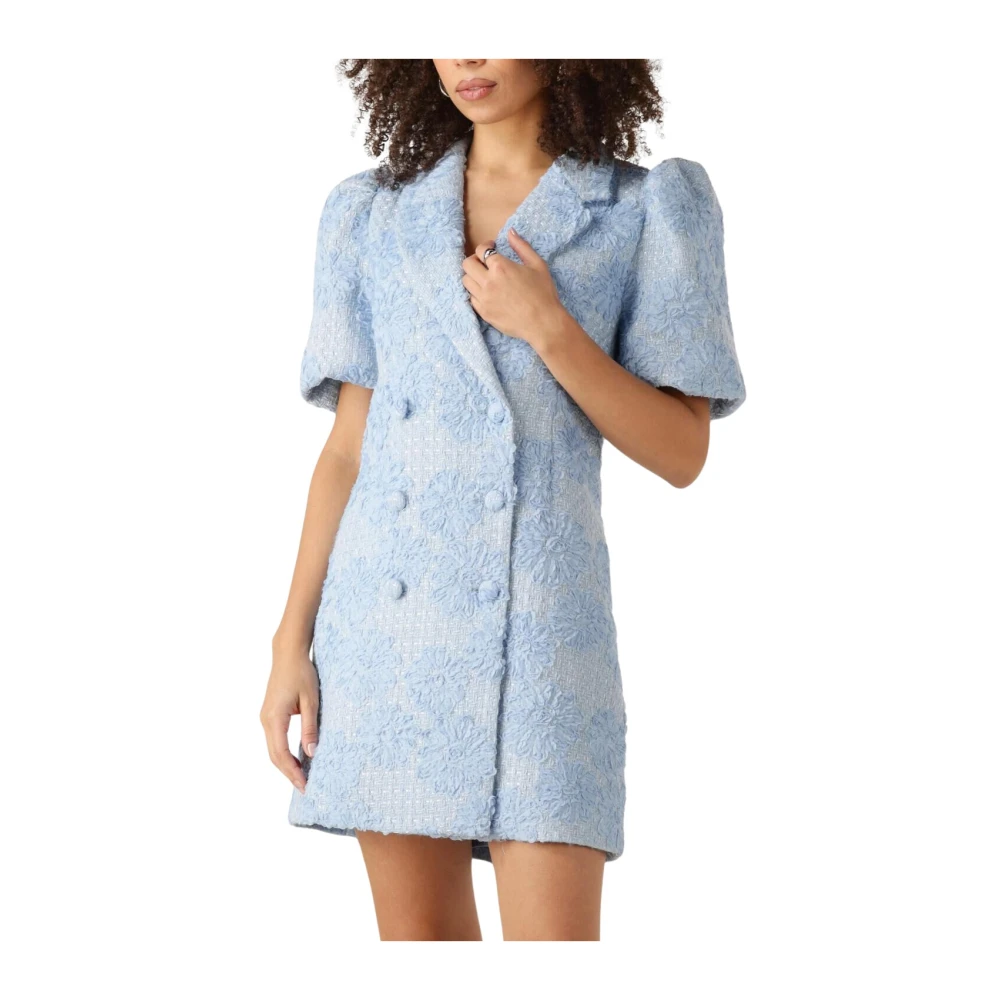 Notre-v Elegante lichtblauwe blazerjurk Blue Dames