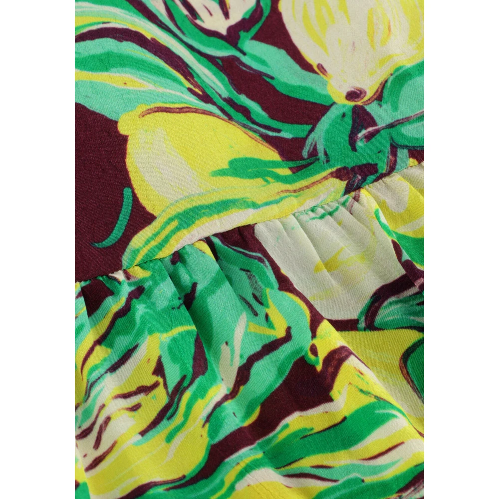 Pom Amsterdam Gele Maxi Jurk Lemon Tree Multicolor Dames