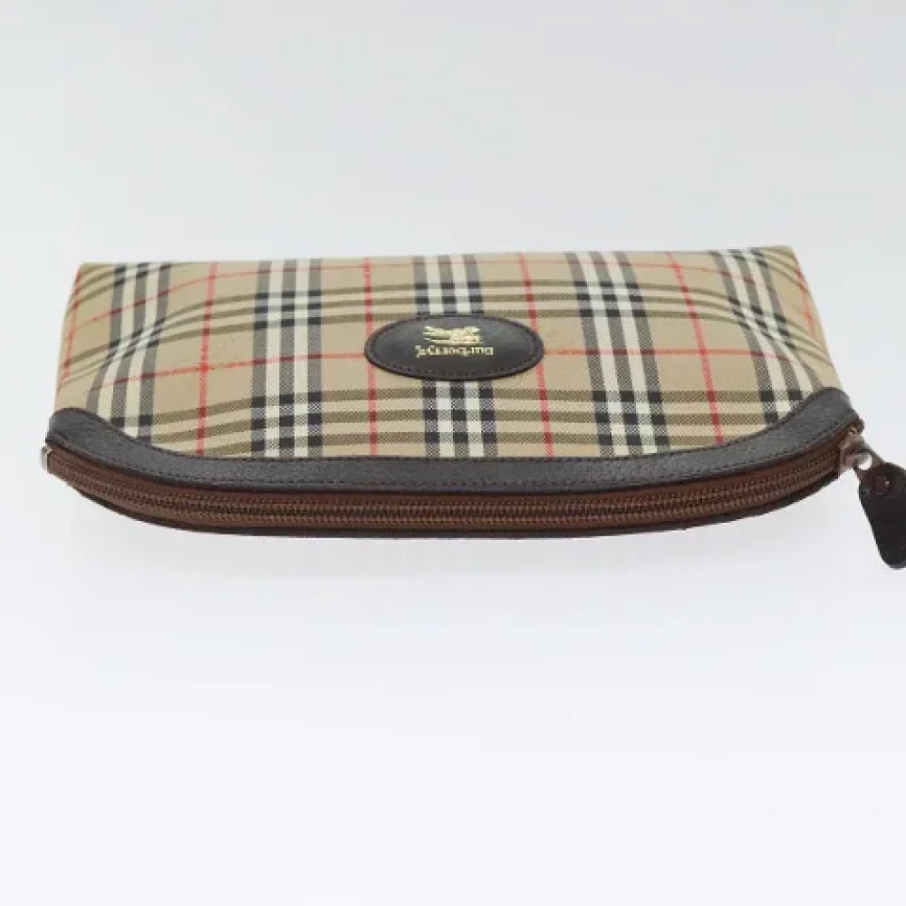 Burberry Vintage Pre-owned Canvas pouches Beige Dames