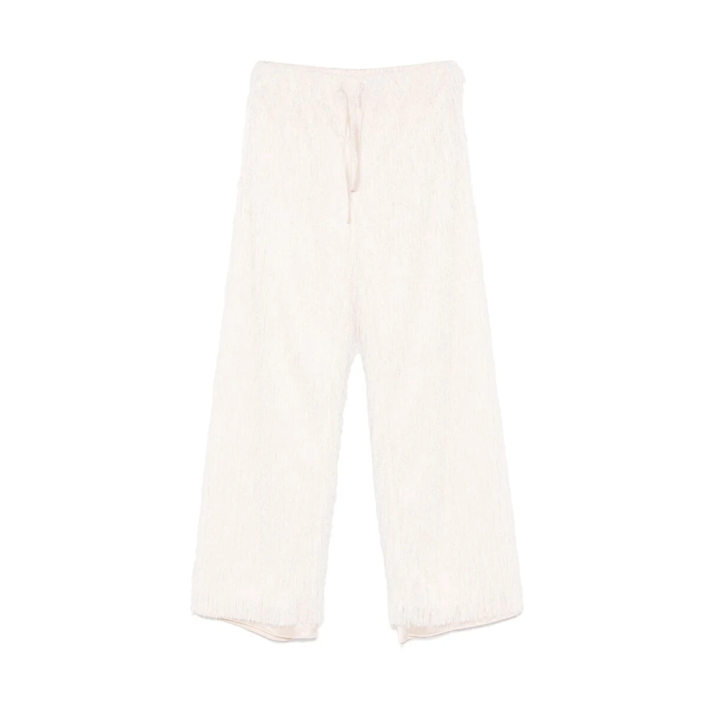 Darkpark Elastische Taille Franje Detail Broek White Dames