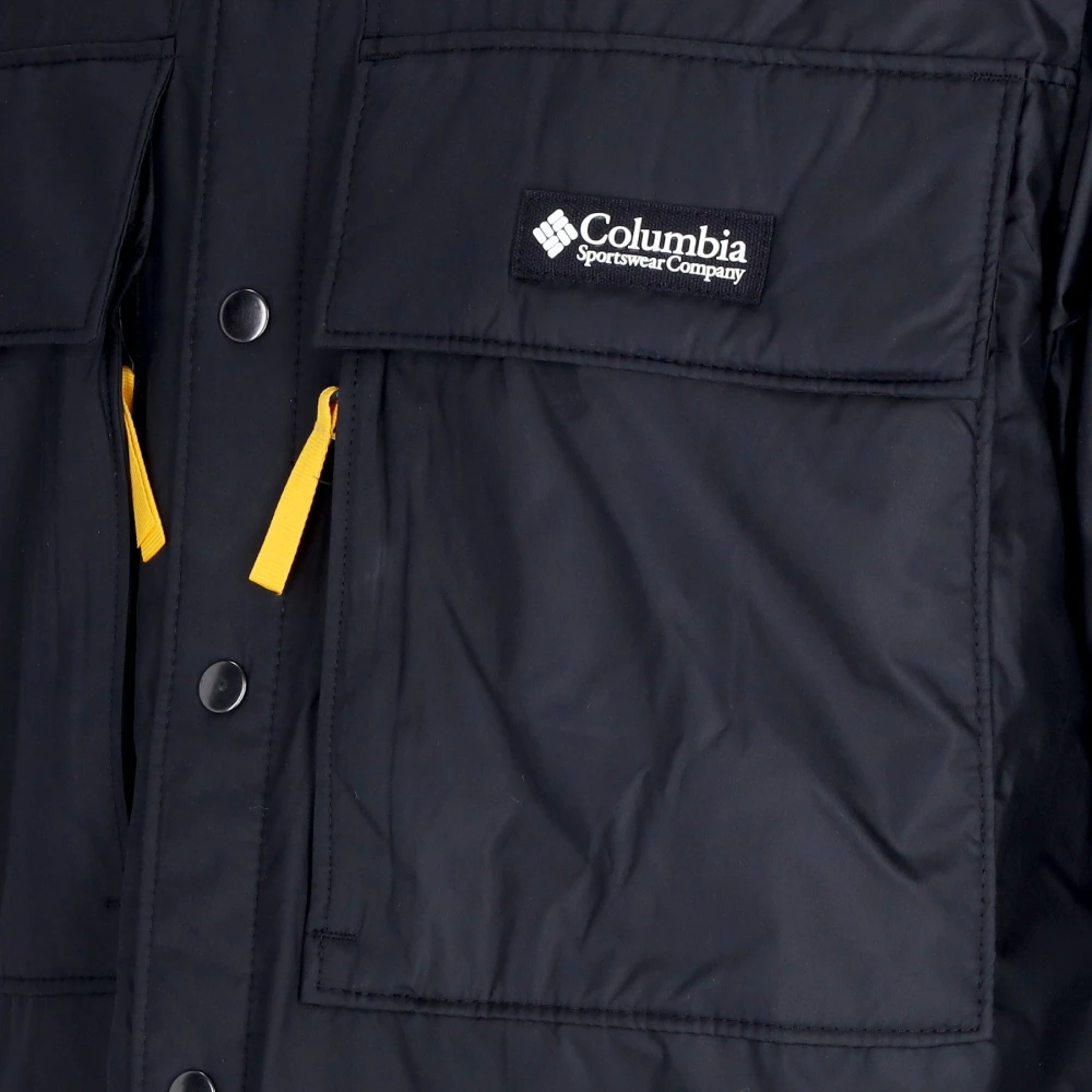 Columbia Zwarte Waterdichte Shirtjas met Gewatteerde Voering Black Heren