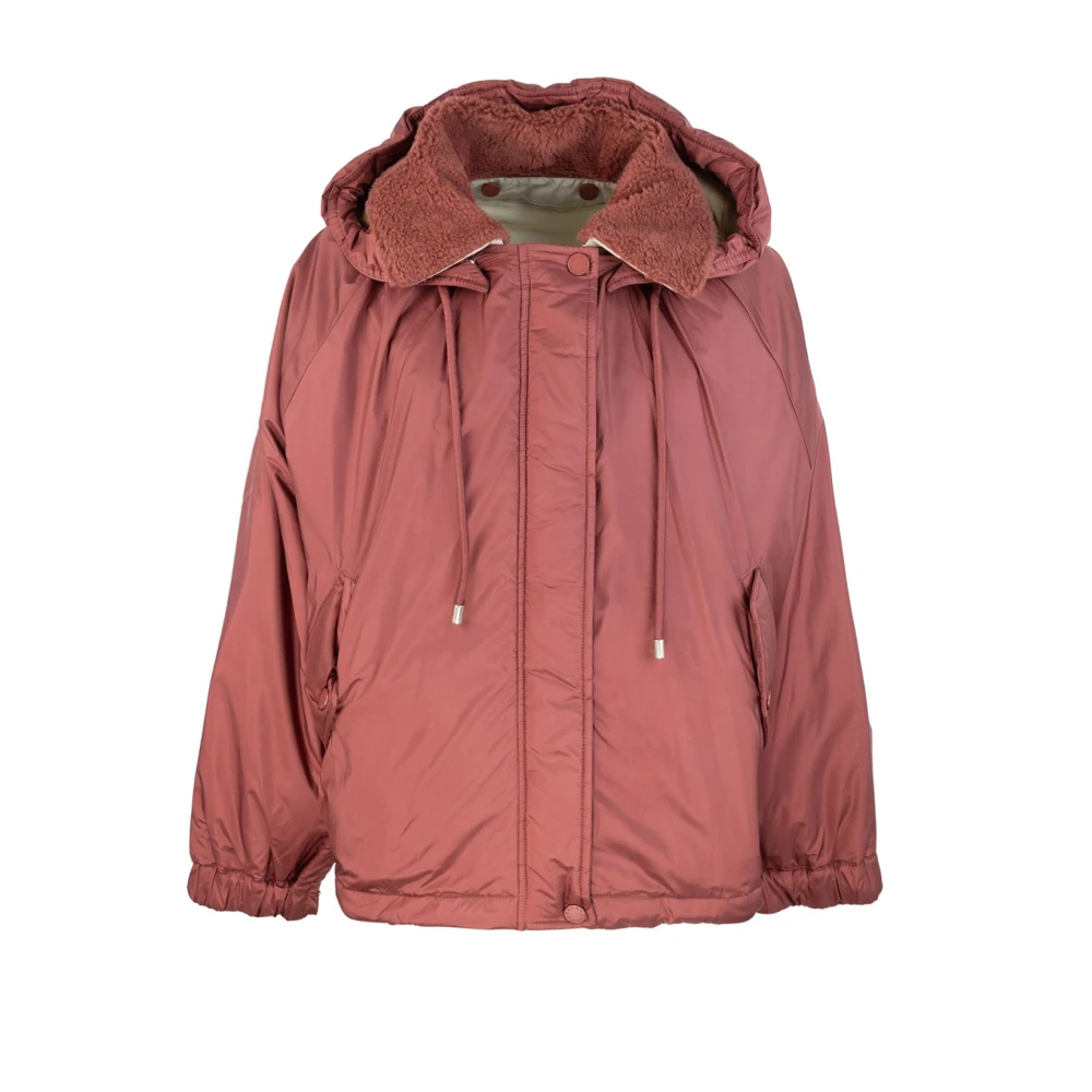 Max Mara Omkeerbare windjack Kamel-zijde mix Red Dames