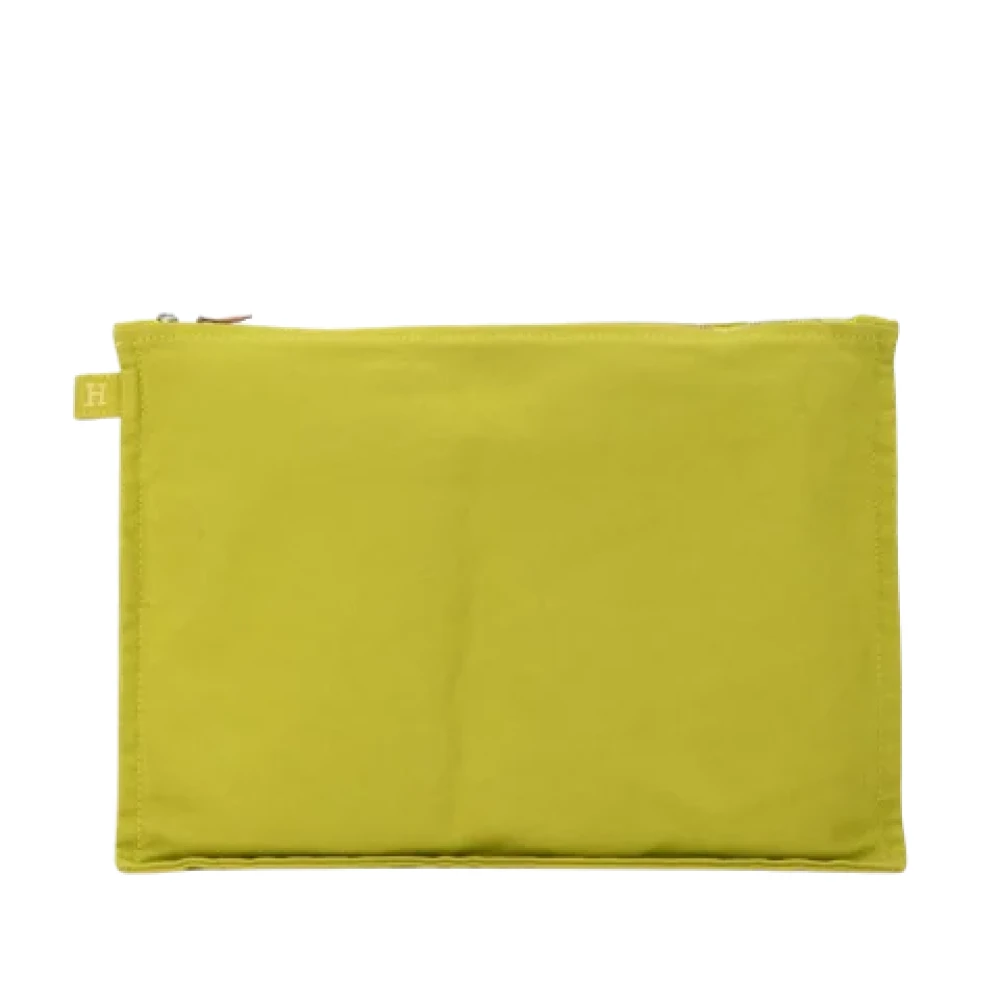 Hermès Vintage Pre-owned Canvas handbags Green Dames