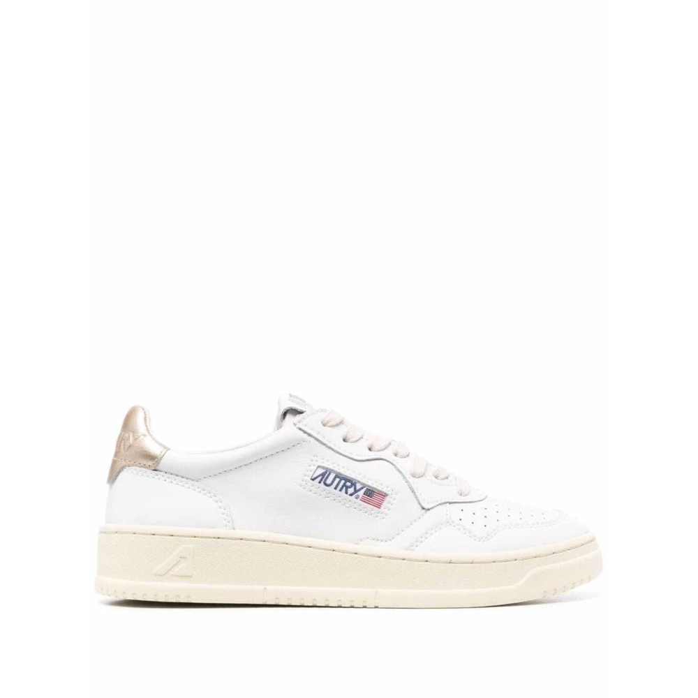 Autry Witte Leren Sneakers met Veters White Dames