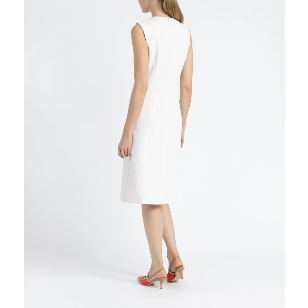 PESERICO Mouwloze lange jurk White Dames