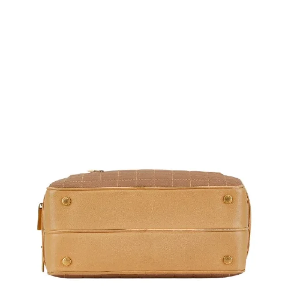 Chanel Vintage Pre-owned Canvas chanel-bags Beige Dames