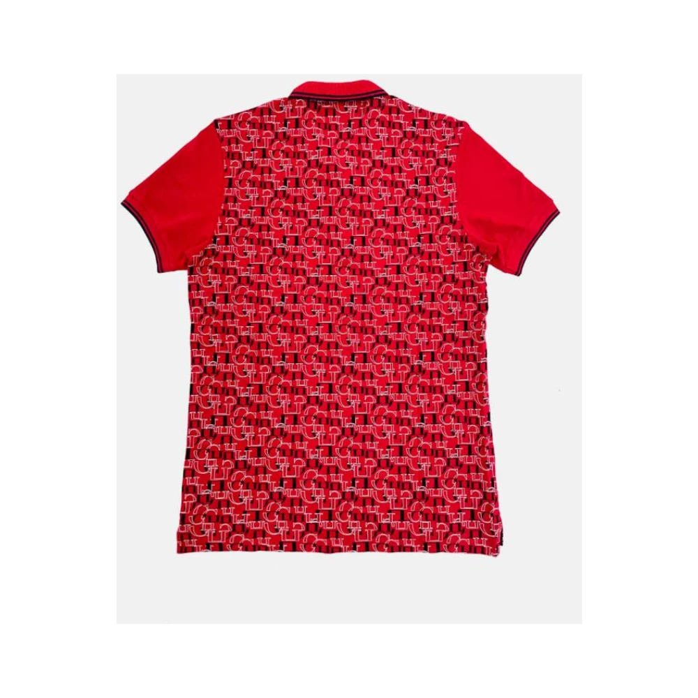 Carolina Herrera Initials Polo Shirt Red Heren
