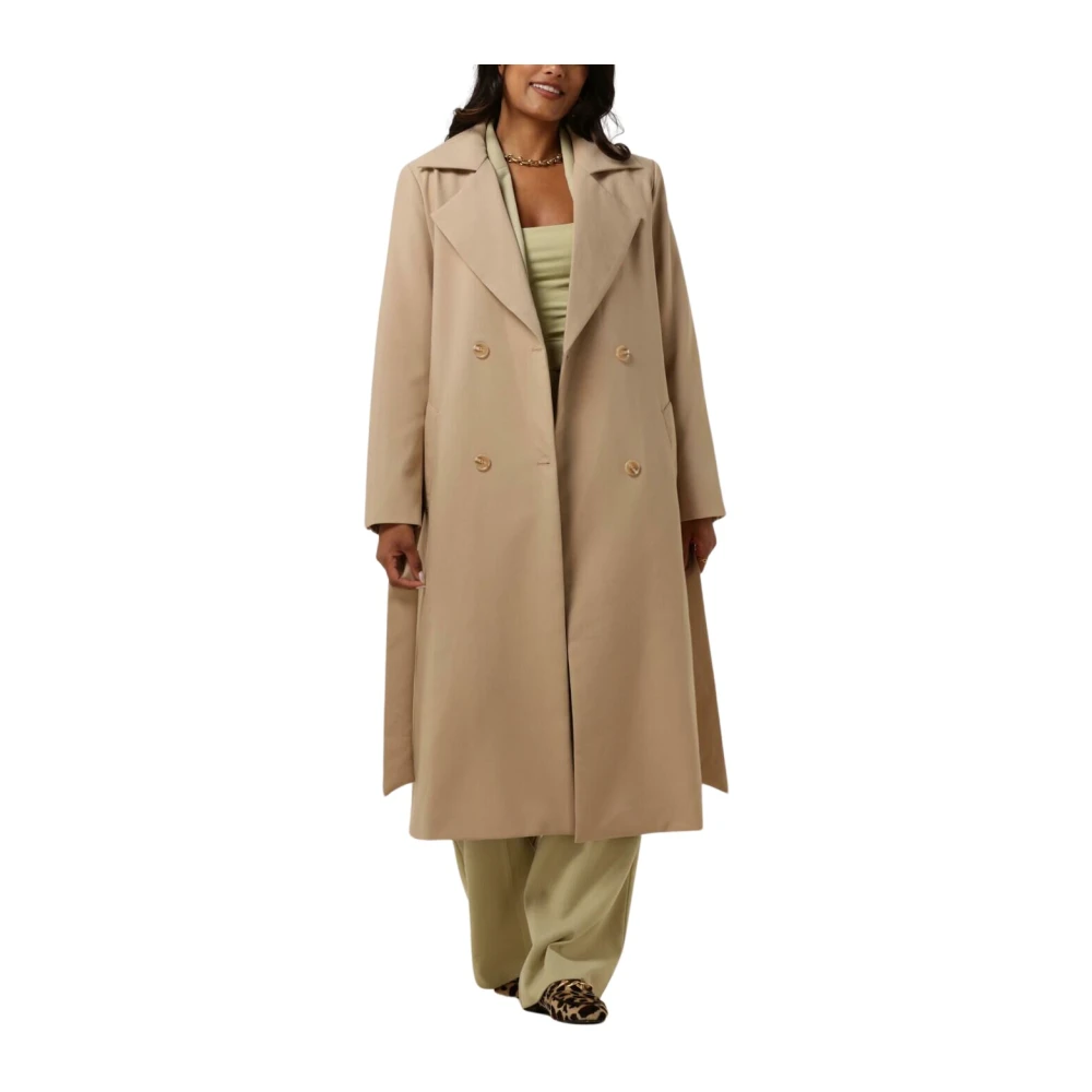 Notre-v Dames Jassen Nv-daron Belted Coat Brown Dames