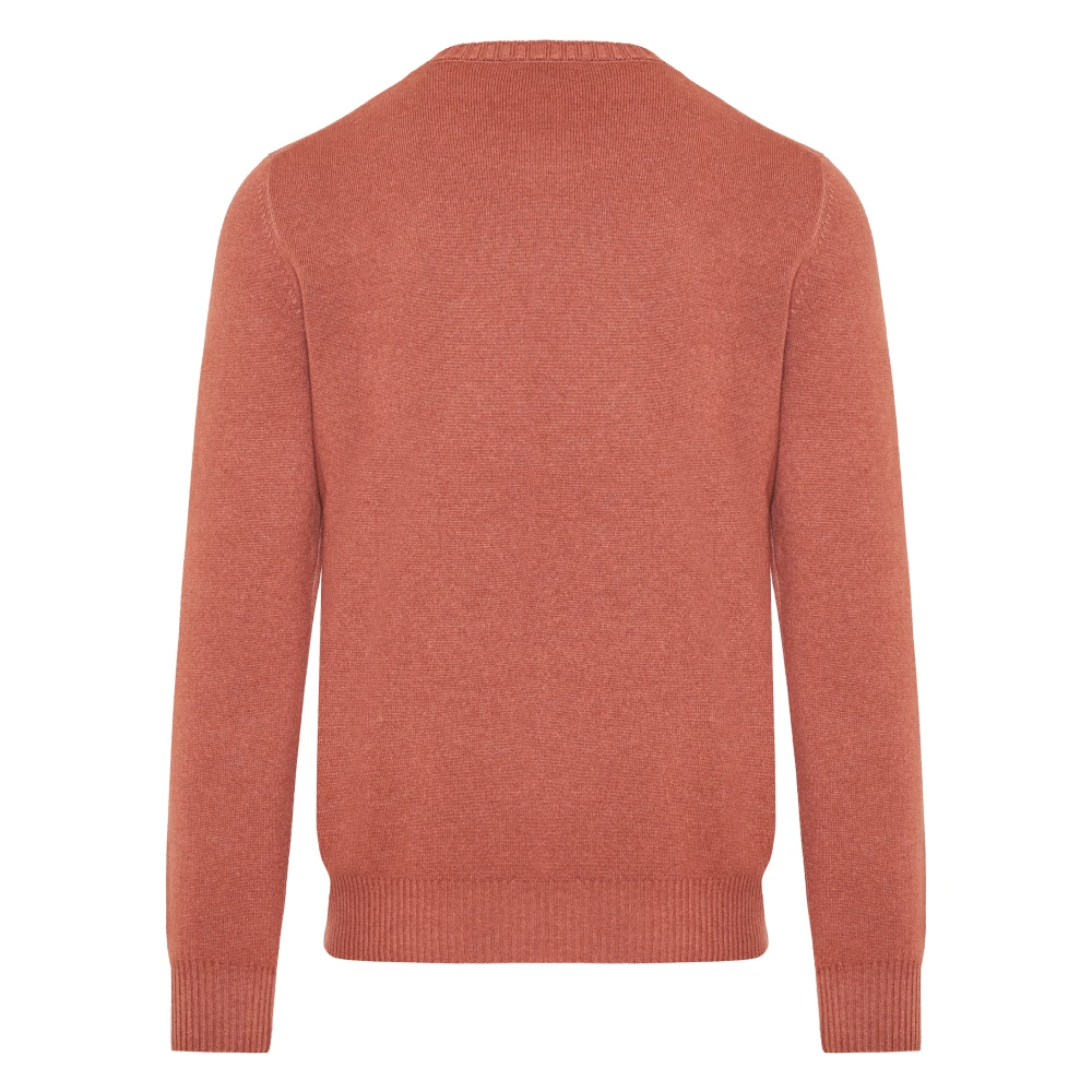 Gran Sasso Luxe Wol Kasjmier Gebreide Kleding Gemaakt in Italië Orange Heren