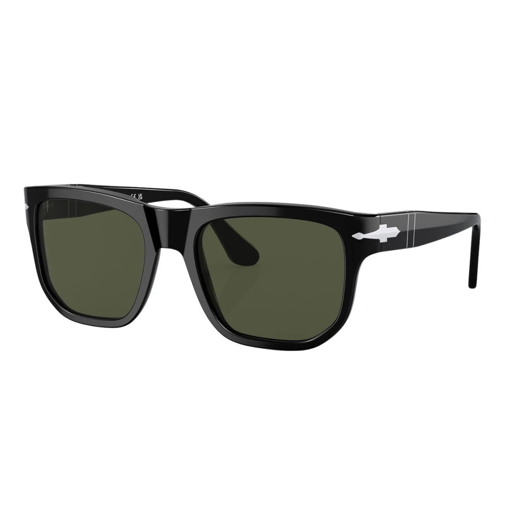 Persol Unisex Black Sunglasses, 55 Mm, Square Sunglasses