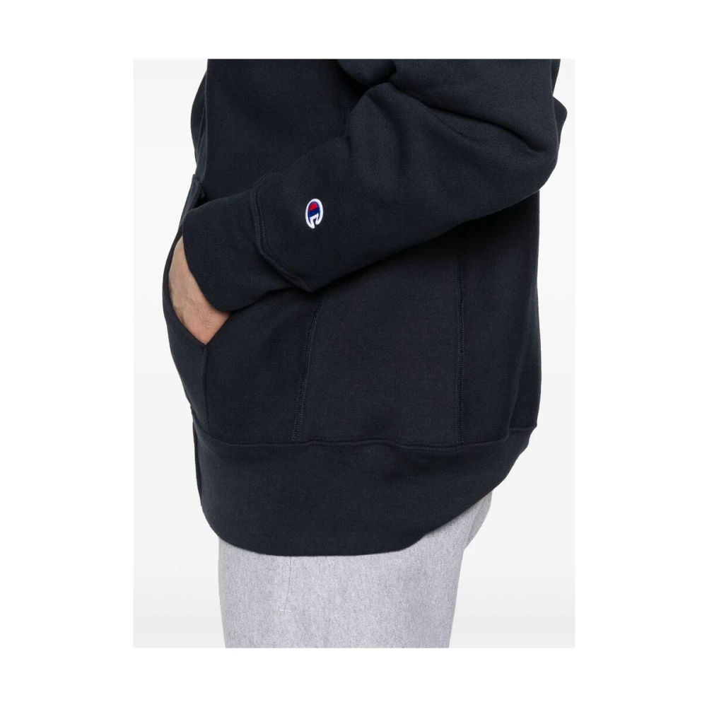 Champion Navy Blauwe Hoodie met Rits Blue Heren