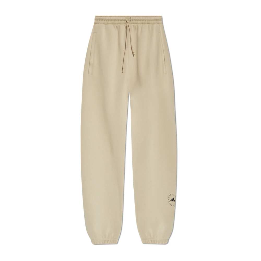 adidas by stella mccartney Sweatpants met bedrukt logo Beige Dames