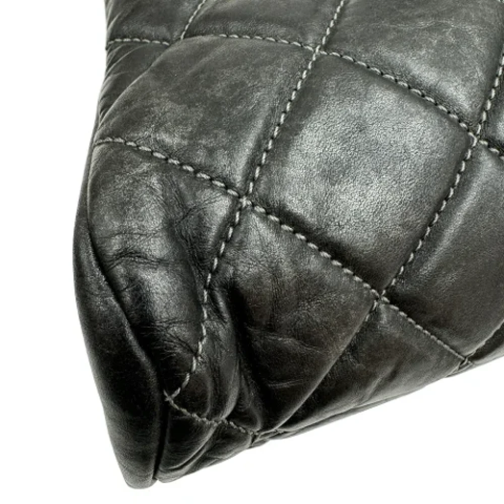 Chanel Vintage Pre-owned Leather totes Black Dames