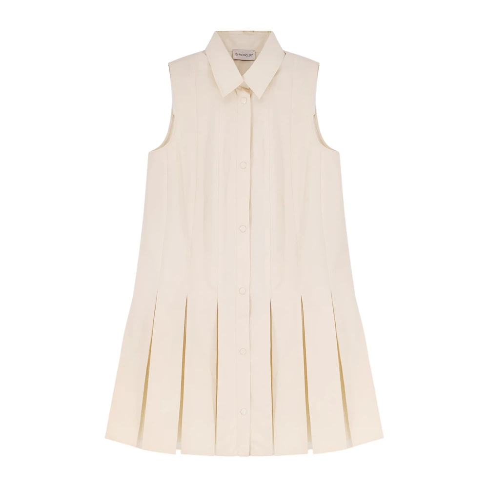 Moncler Women's Beige Sleeveless Pleated Dress Set